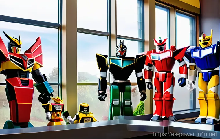 파워레인저 메가조드 기원 - **Power Rangers and Their Zords: Guardians United**
    A heroic and meticulously detailed group por...