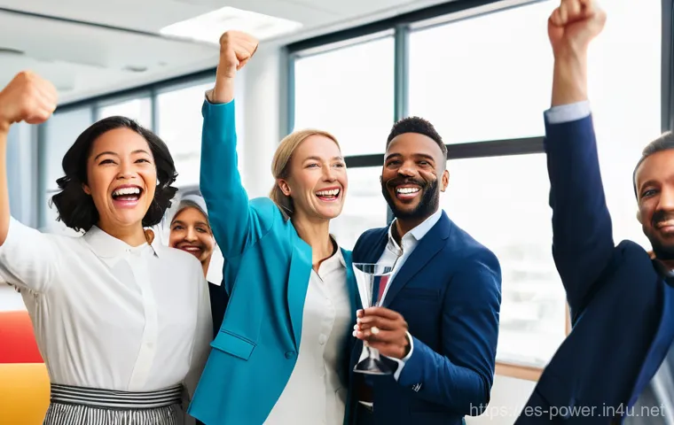 파워레인저 팀워크 주제 - **Prompt:** "A collaborative leadership scene with a team of four, including a confident, approachab...